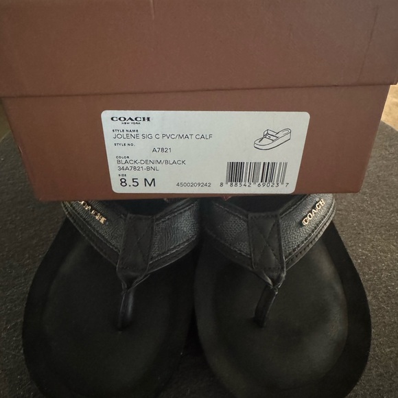 Coach Black Sandals with Red Accents - Picture 5 of 10